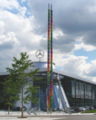 Bildsäulen-Dreiergruppe vor dem / in front of the Mercedes-Benz Center in Stuttgart