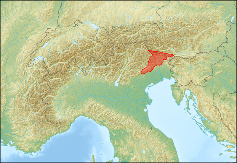 File:Alps location map (Prealpi Carniche & Karnischer Hauptkamm).png