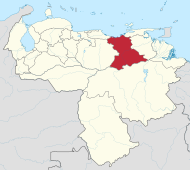 Položaj države na karti Venecuele