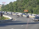 The Baltimore–Washington Parkway south of the exit for Maryland Route 450 in Bladensburg