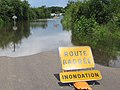 RD 12 entre Chivres et Seurre inondé.