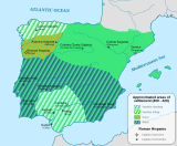 Areas of settlement by the barbarian people cc 409