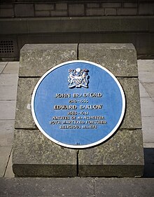 John bradford edward barlow blue plaque manchester cathedral.jpg