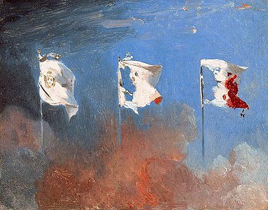 Scène de Juillet 1830 edo Les Drapeaux (1830), musée des beaux-arts d'Orléans.