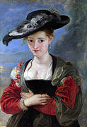 The Felt Hat, probably a portrait of Susanna Fourment by Rubens, c. 1622, National Gallery