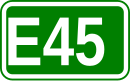 Zeichen der Europastraße 45