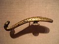 Bronze belt hook inlaid with gold, 2nd or 1st century BC, Western Han Dynasty