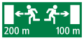 4.94 Emergency exit distances (in tunnels you find them at least every 50 metres at a height of 1–1.5 m)