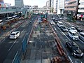 View above the construction site