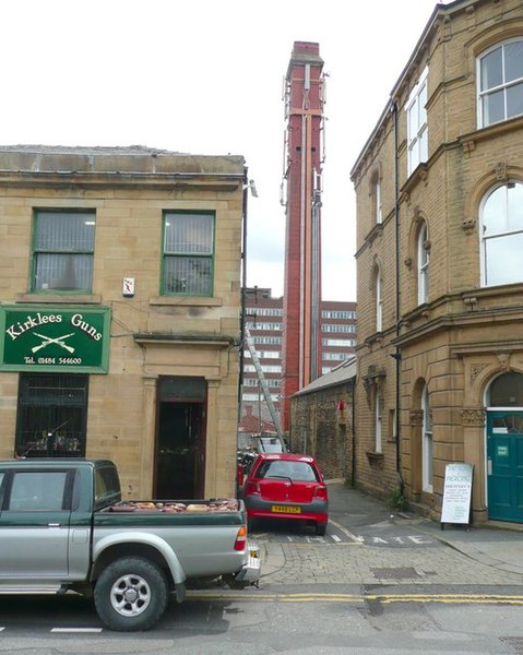 File:Factory chimney off Lord Street , Huddersfield - geograph.org.uk - 862201.jpg