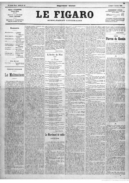 File:Bulteau - Les Pierres du chemin, chronique parue dans Le Figaro (Supplément littéraire) du 7 Juillet 1906.djvu