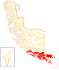 Map of Cabo de Hornos commune in Magallanes and Antartica Chilena Region