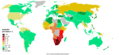 HIV prevalence as of 2004