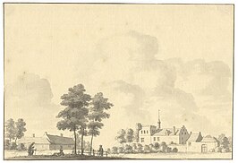 Het huis Oudenhorst door L.P. Serrurier (rond 1730)