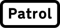 "School patrol" plate used with the children sign