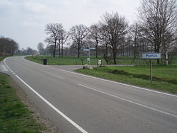 Plaatsnaambord aan de Europaweg