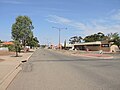 View east along Stubs Street (State Route 107), near Lake Grace IGA.