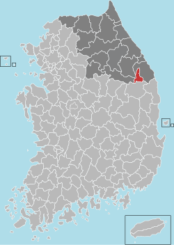 Location in South Korea