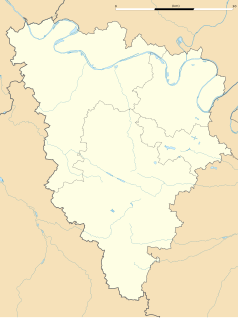 Mapa konturowa Yvelines, w centrum znajduje się punkt z opisem „Tremblay-sur-Mauldre”