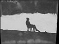 1894-07-07 Silhouette of Commander Léonce KREBS, elder brother of A. C. KREBS, at the Bellevue chalet in Saint-Gervais-les-Bains (Haute-Savoie) by Paul LANCRENON