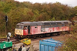 47765 in very faded Rail Express Systems livery at East Leake.]]