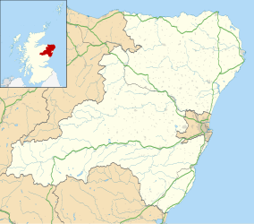 Map showing the location of Glen Tanar