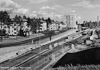 Lagavägen och tunnelbanan, vykort.