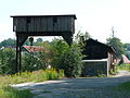 Schmalspurrelikte im Bahnhof Nossen – die Umladehalle und der Kohlebunker