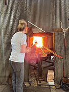 Blenko glassware being reheated.jpg