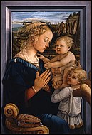 Filippo Lippi Madonna and Child with Angel, 95 × 64 cm.