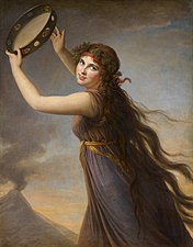 Emma, Portrait of Emma, Lady Hamilton as a Bacchante by Élisabeth Vigée Le Brun (1790)