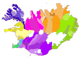 Localisation de Municipalité d'Islande