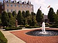 Fountain in front of the Riggs Alumni Center