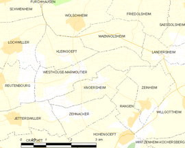 Mapa obce Westhouse-Marmoutier