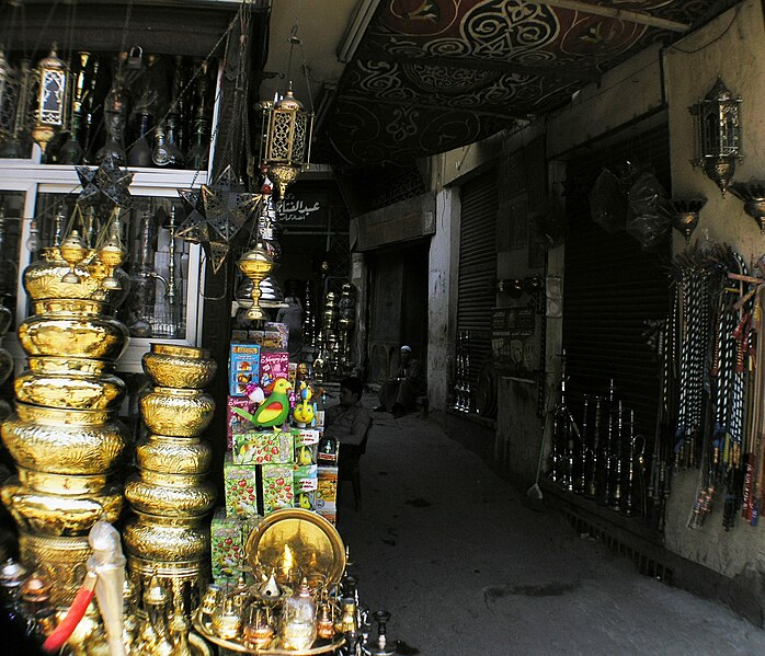 File:Cairo - Islamic district - Khan al Khalili shops.JPG