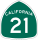 State Route 21 marker