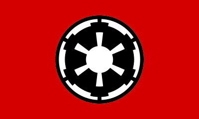 The flag and iconography of the Empire resembles those of the Nazi Party and Germany during its rule.