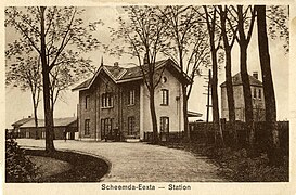 Station Scheemda-Eexta, omstreeks 1920