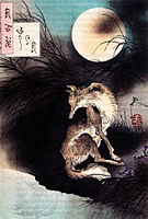 Tsukioka Yoshitoshi, Full Moon in Mushasi, 100 Aspects of the Moon, 1890