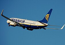 Ryanair shortly after takeoff