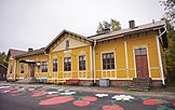 A railway station of Suonenjoki, a town famous as the strawberries center of Finland[3]