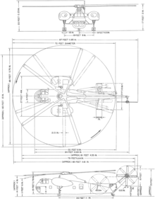 3-view line drawing of the Sikorsky CH-37A Mojave