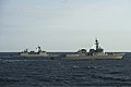 ROKS Chungmugong Yi Sun-shin and ROKS Seoae Ryu Seong-ryong during an exercise in the Sea of Japan on 3 October 2013.