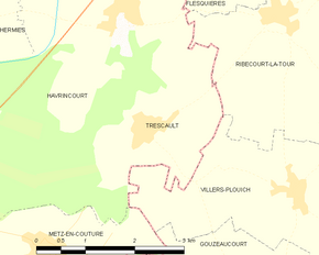 Poziția localității Trescault