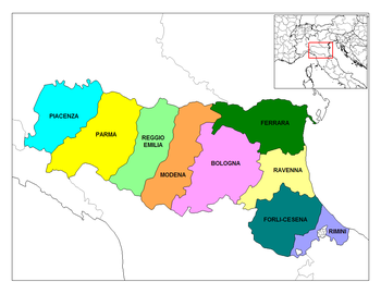 Provincies d'Emilia-Romaña.