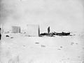 Accampamento sulla riva occidentale della Baia di Hudson. Foto scattata da Joseph Tyrrell nel 1893.