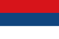 Red-blue-white tricolour used in the 19th century and early 20th century