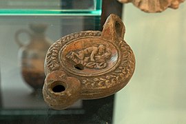 Oil lamp with sexual motiv, 2nd to 3rd century AD, 187519.jpg