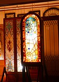 Spider-web stained glass