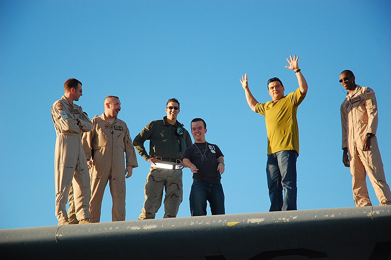 File:US Air Force 071128-F-6470S-002 Carlos Mencia entertains deployed troops.jpg